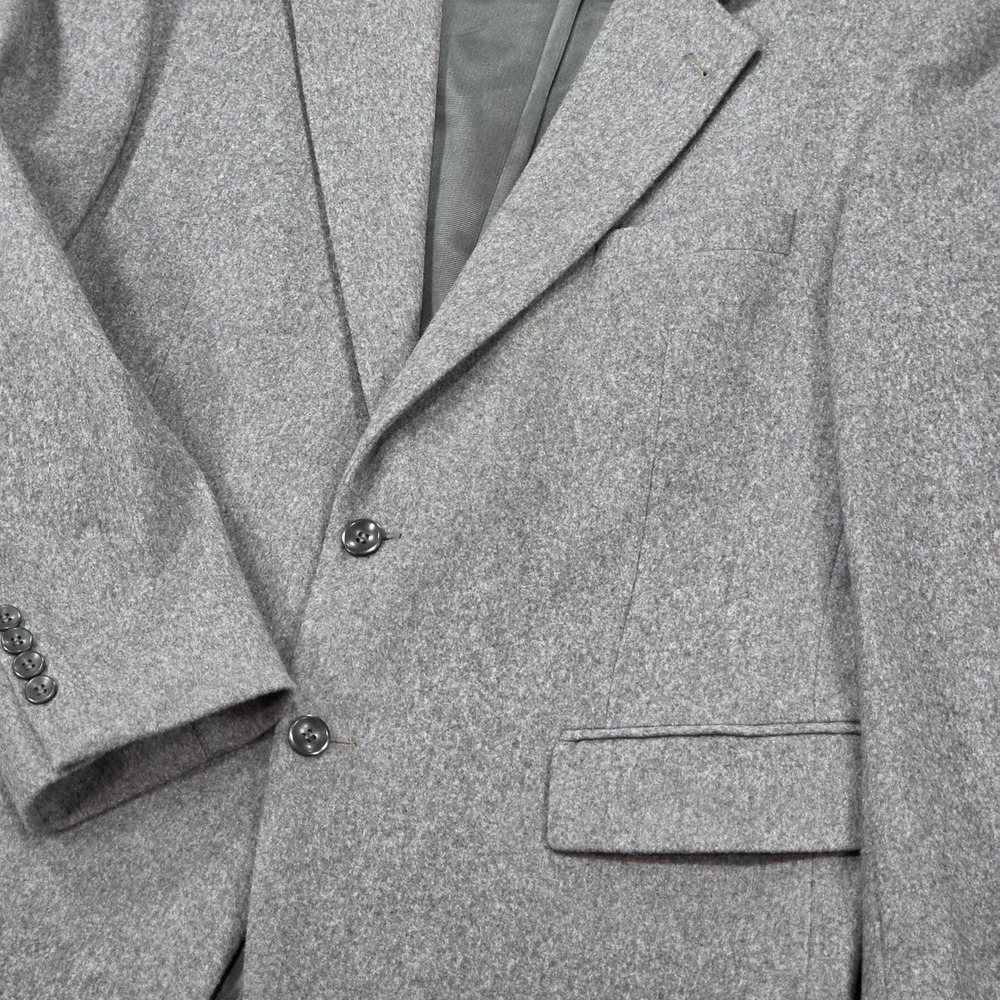 Oscar de la Renta Sport Coat Mens 44R Gray Excellent Wool Cashmere Blazer